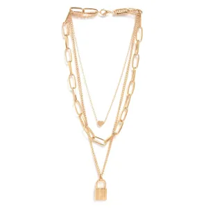 Pack Of 3 Gold Plated Trendy Zirconia Chain