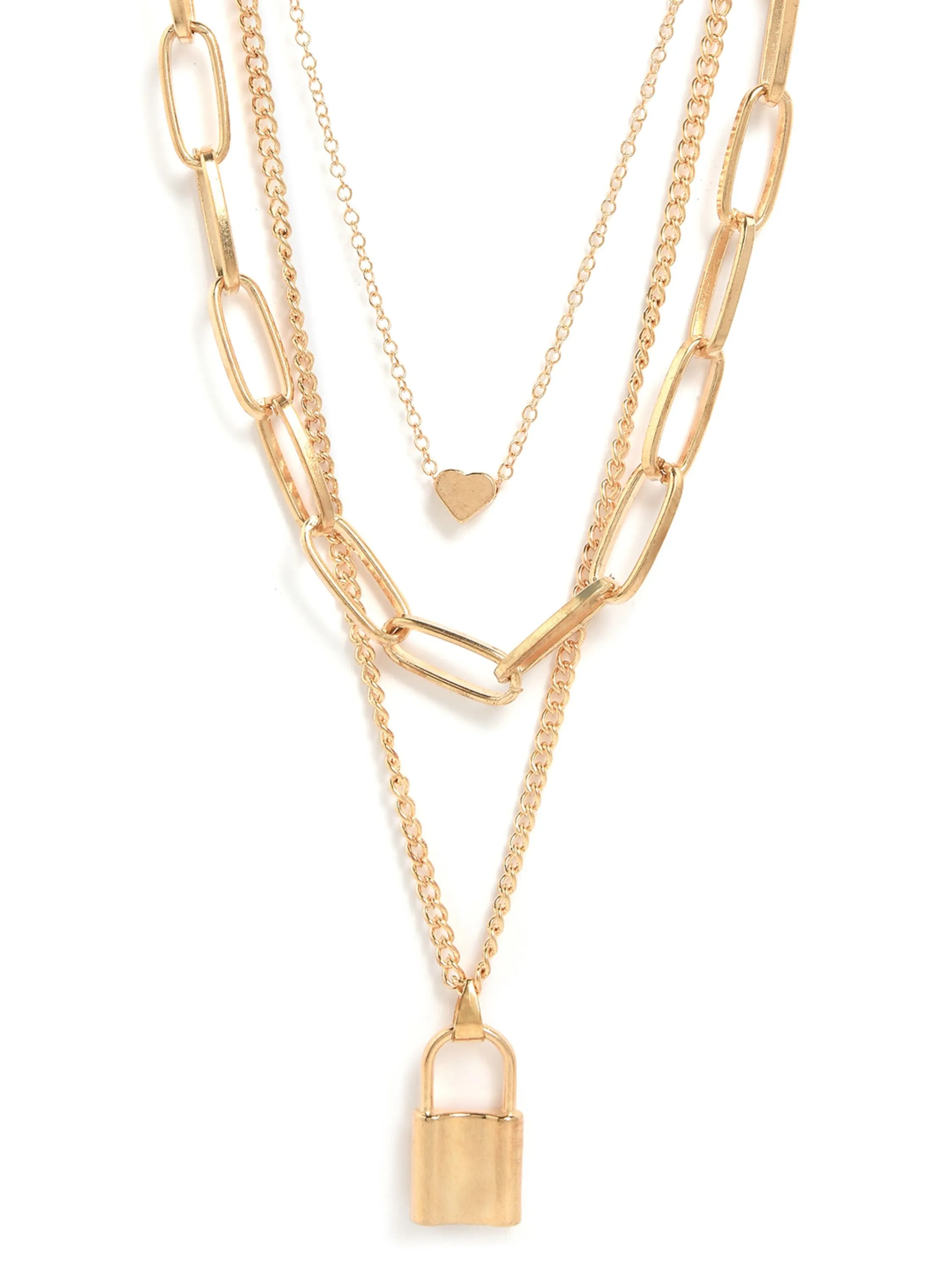 Pack Of 3 Gold Plated Trendy Zirconia Chain