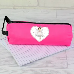 Personalised Fairy Princess Pink Pencil Case (MRK-iD)