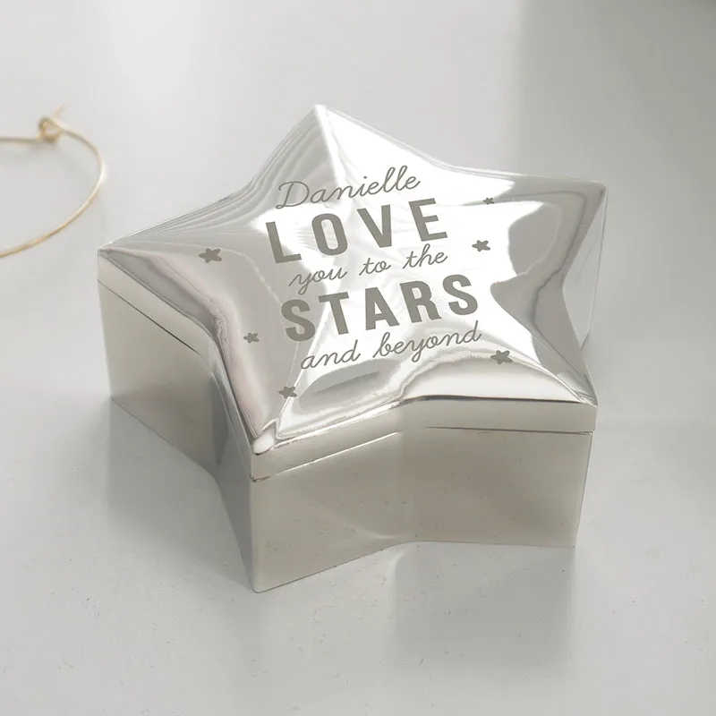 Personalised Love You To The Stars Star Trinket Box (MRK-iD)