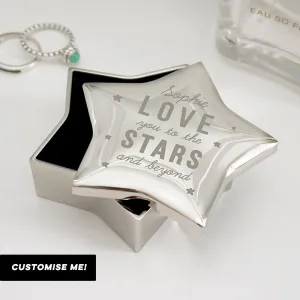Personalised Love You To The Stars Star Trinket Box (MRK-iD)