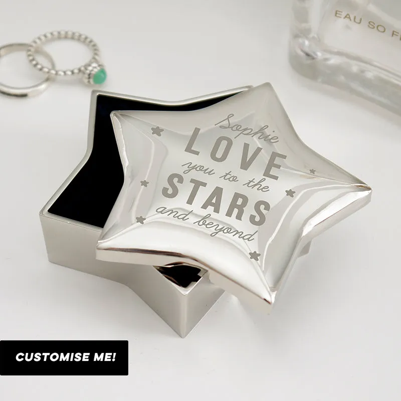 Personalised Love You To The Stars Star Trinket Box (MRK-iD)