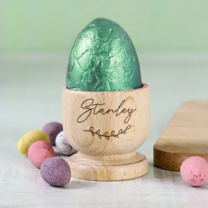 Personalised Name Wooden Egg Cup (MRK-iD)