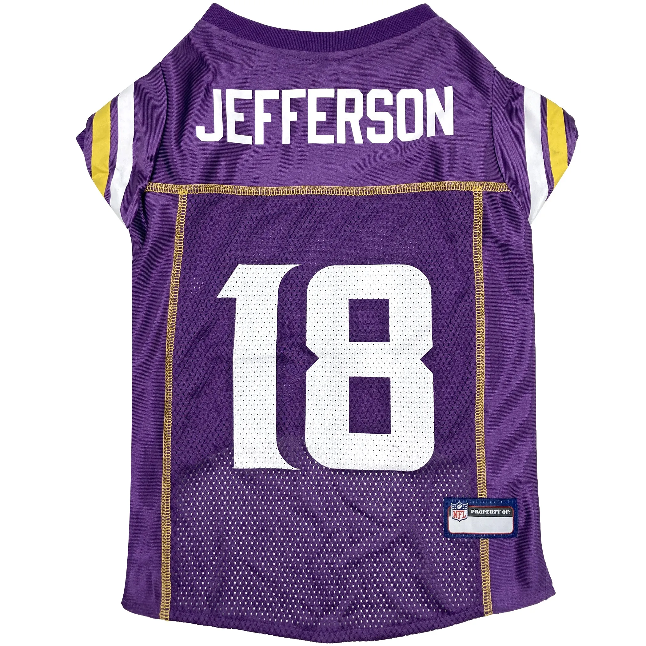 Pets First NFL Minnesota Vikings Justin Jefferson Team Player Dog Jersey