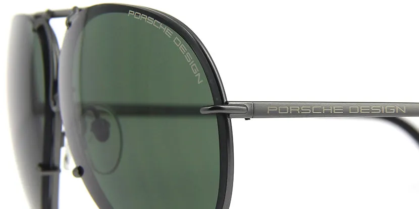 Porsche Design 8478 C Gun Frame - Dk Green   Amber Lenses - As Seen on Khloe Kardashian & Usher