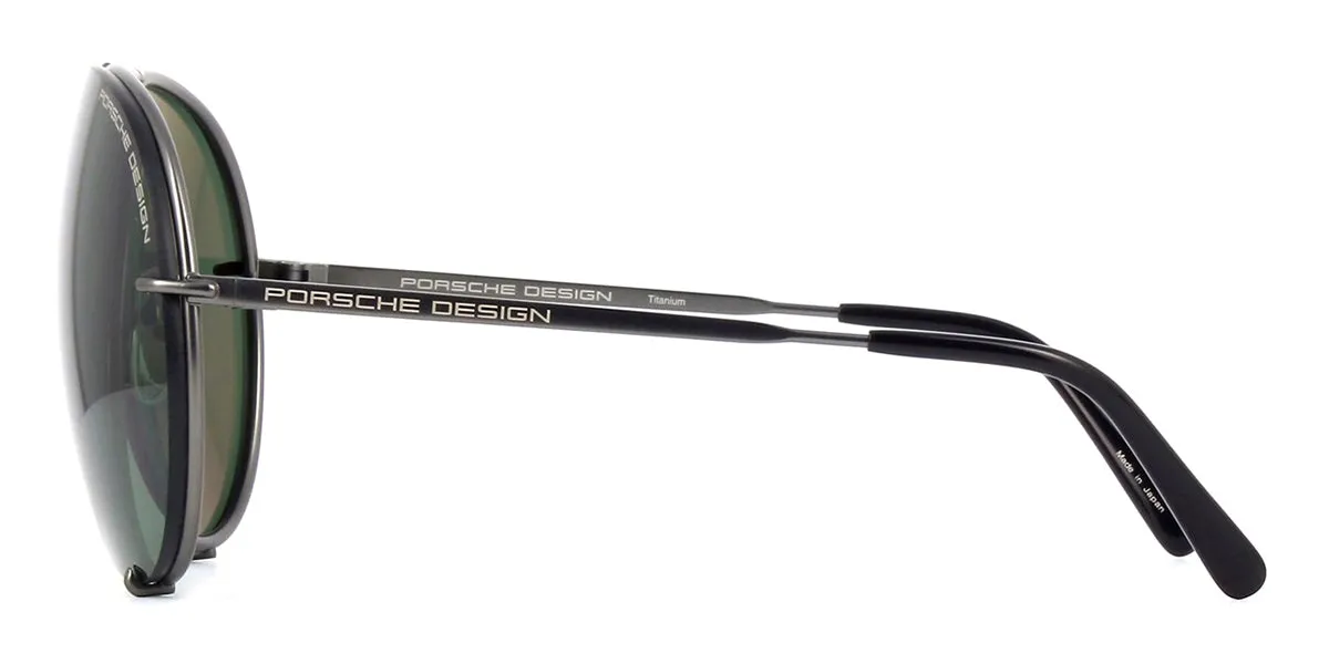 Porsche Design 8478 C Gun Frame - Dk Green   Amber Lenses - As Seen on Khloe Kardashian & Usher