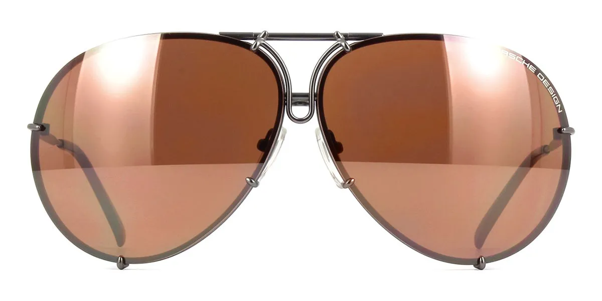 Porsche Design 8478 C Gun Frame - Dk Green   Amber Lenses - As Seen on Khloe Kardashian & Usher