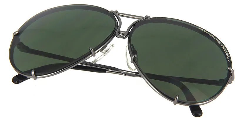 Porsche Design 8478 C Gun Frame - Dk Green   Amber Lenses - As Seen on Khloe Kardashian & Usher