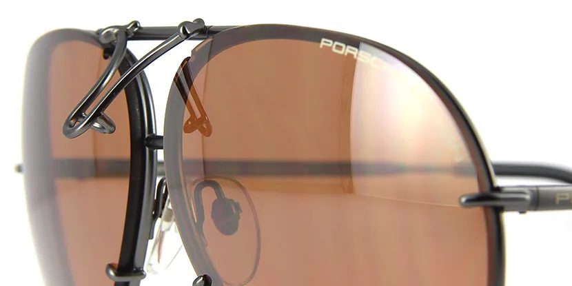 Porsche Design 8478 C Gun Frame - Dk Green   Amber Lenses - As Seen on Khloe Kardashian & Usher