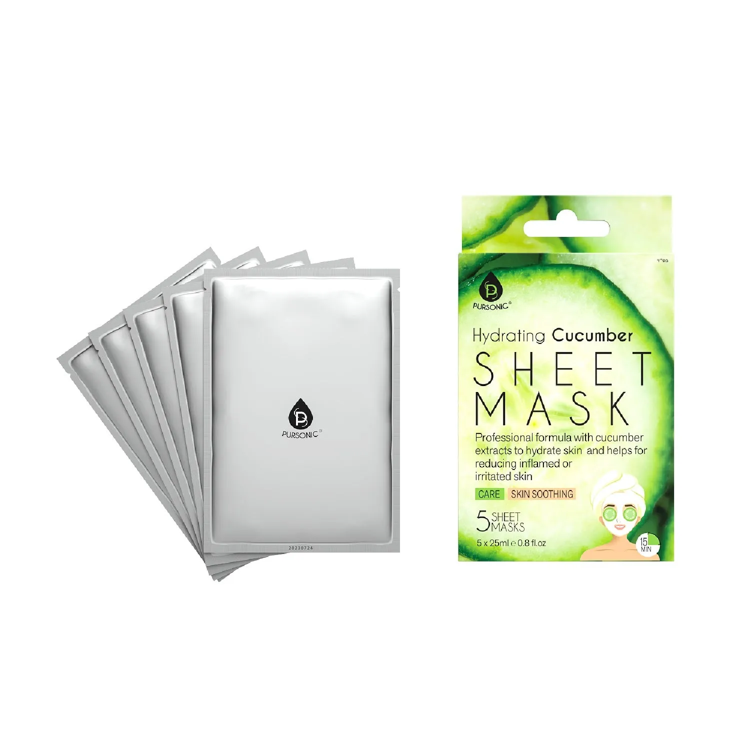 Pursonic Hydrating Cucumber Sheet Masks