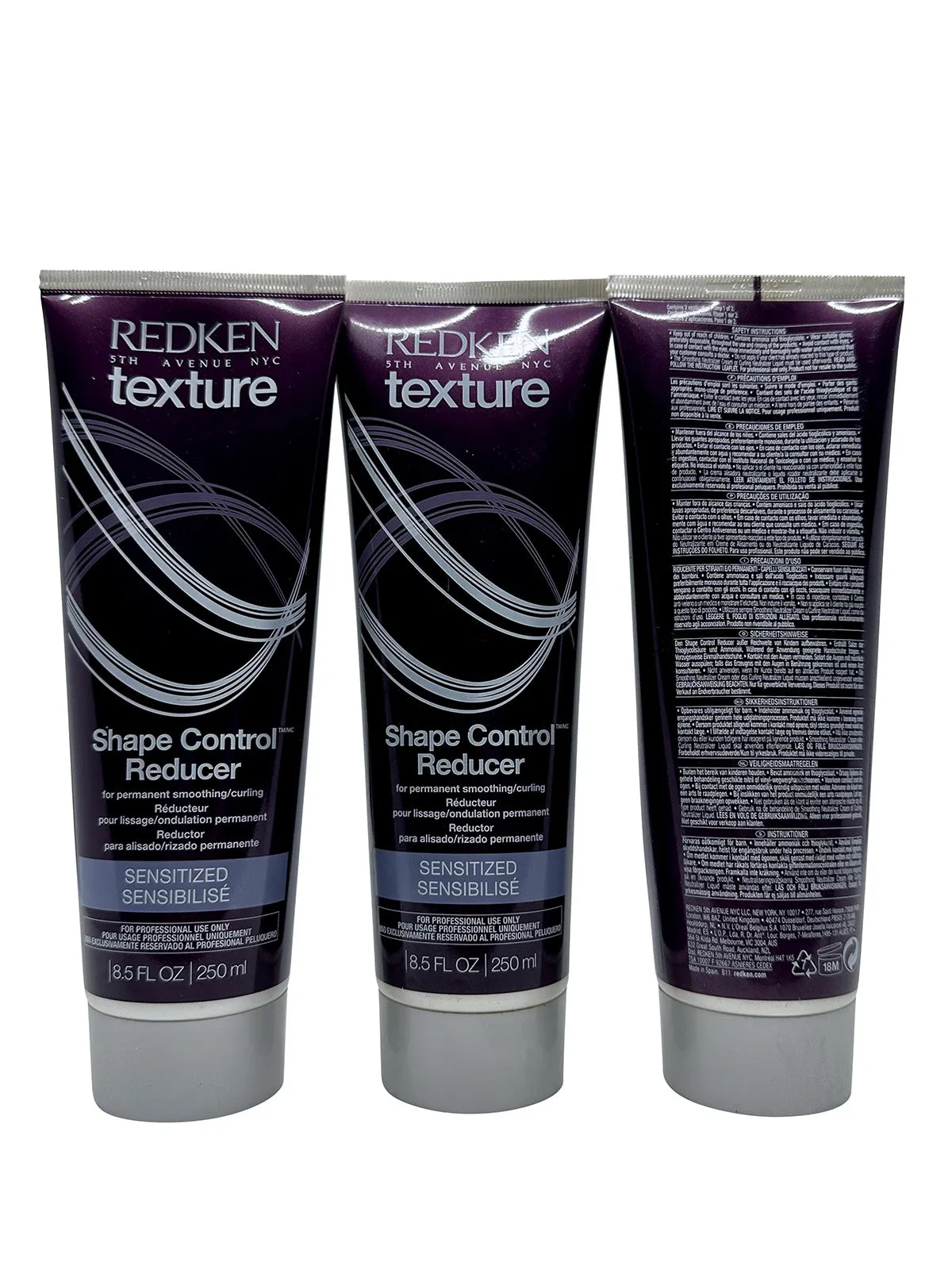 Redken Texture Shape Control Reducer Sensitized Hair 8.5 OZ Set of 3