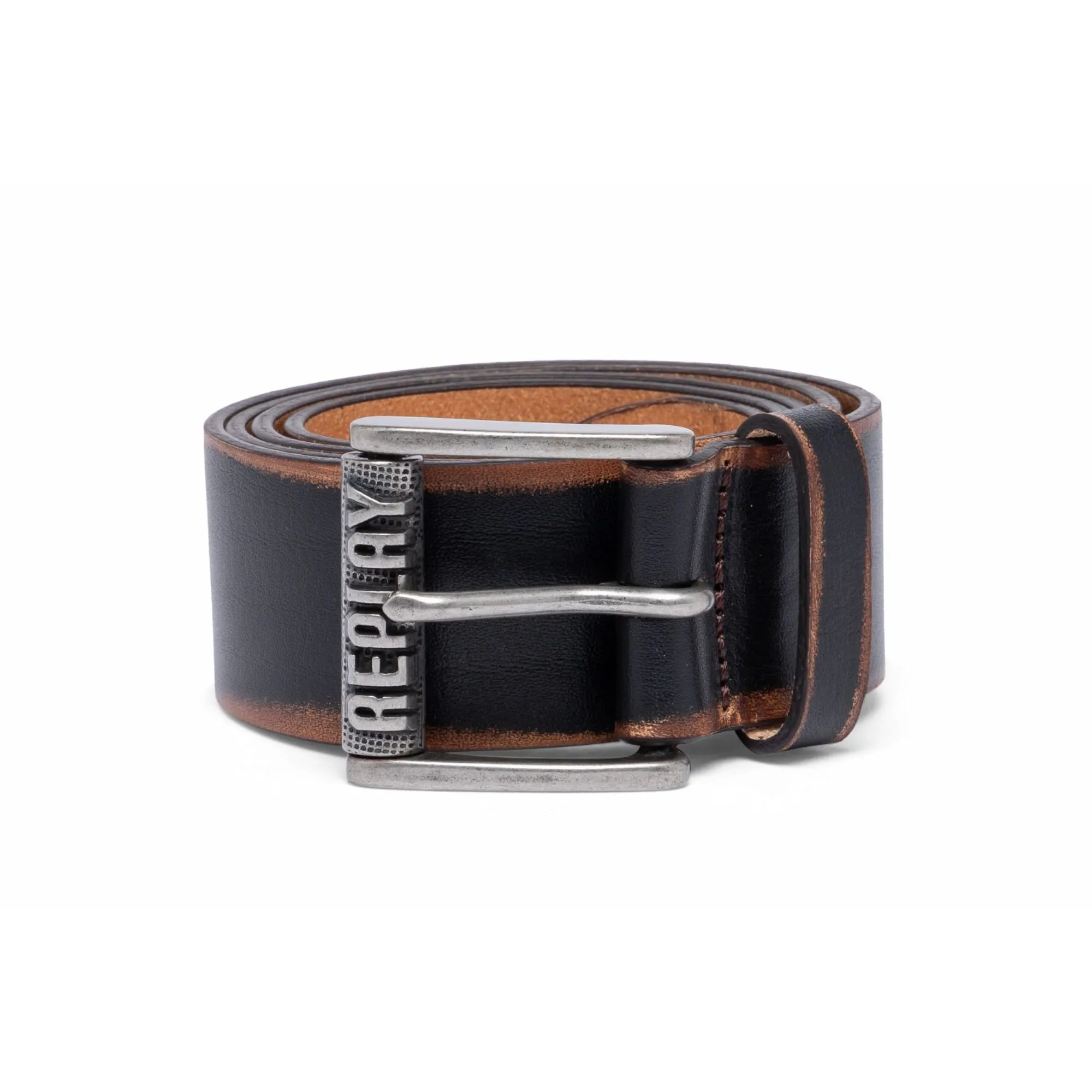 Replay Men's Belt in Brushed Leather