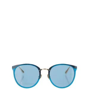 Rounded Acetate Sunglasses With Gold-Plated Titanium Temples