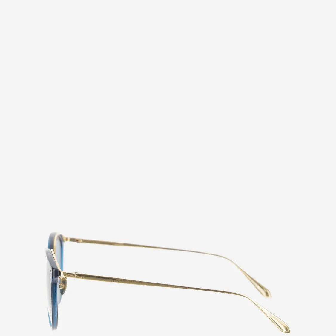 Rounded Acetate Sunglasses With Gold-Plated Titanium Temples