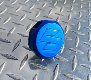 S Logo CANDY Blue Brake Reservoir Cap Suzuk GSXR SV650S SV1000S TL1000S TL1000R