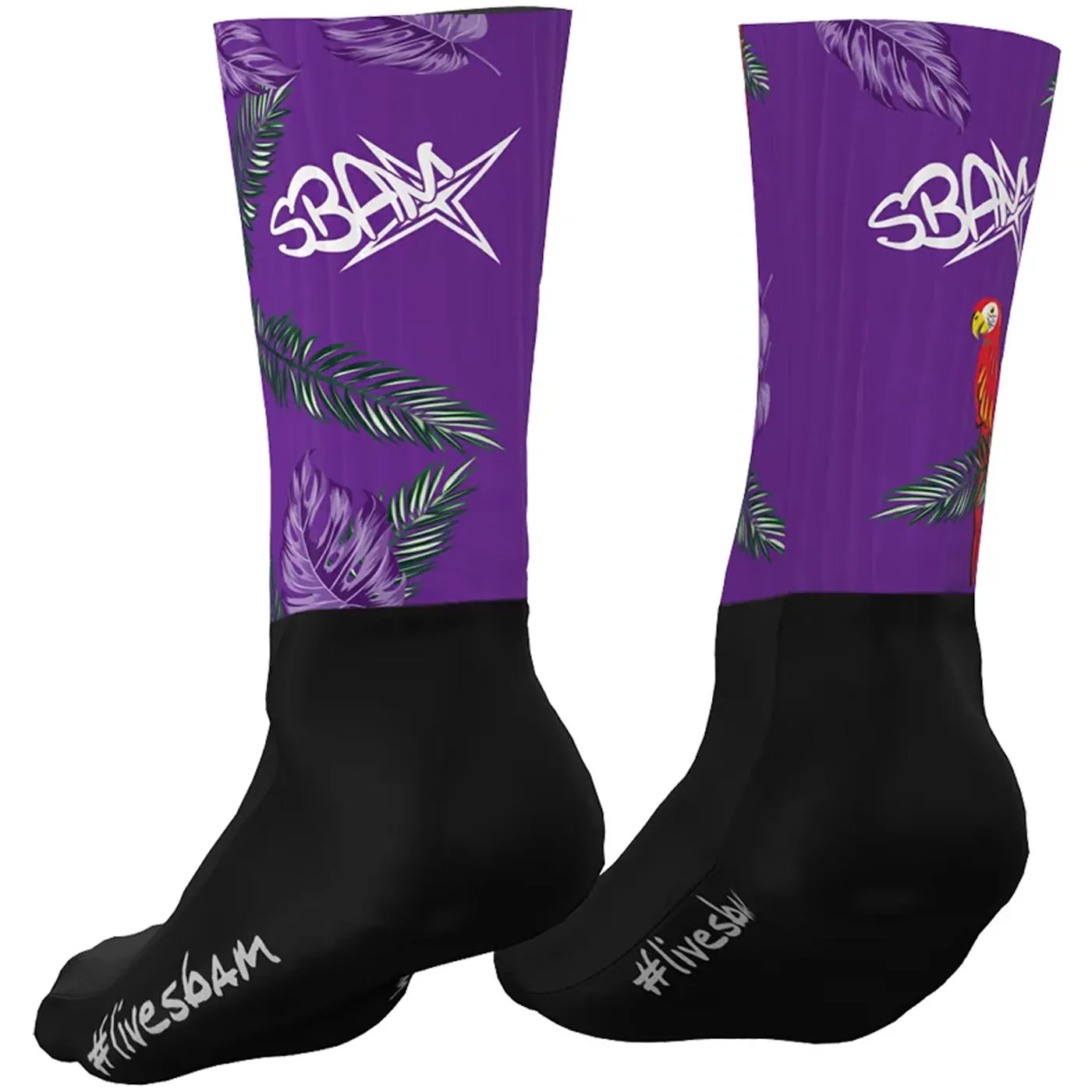 Slopline SubliSbam socks - Hawaiian Purple