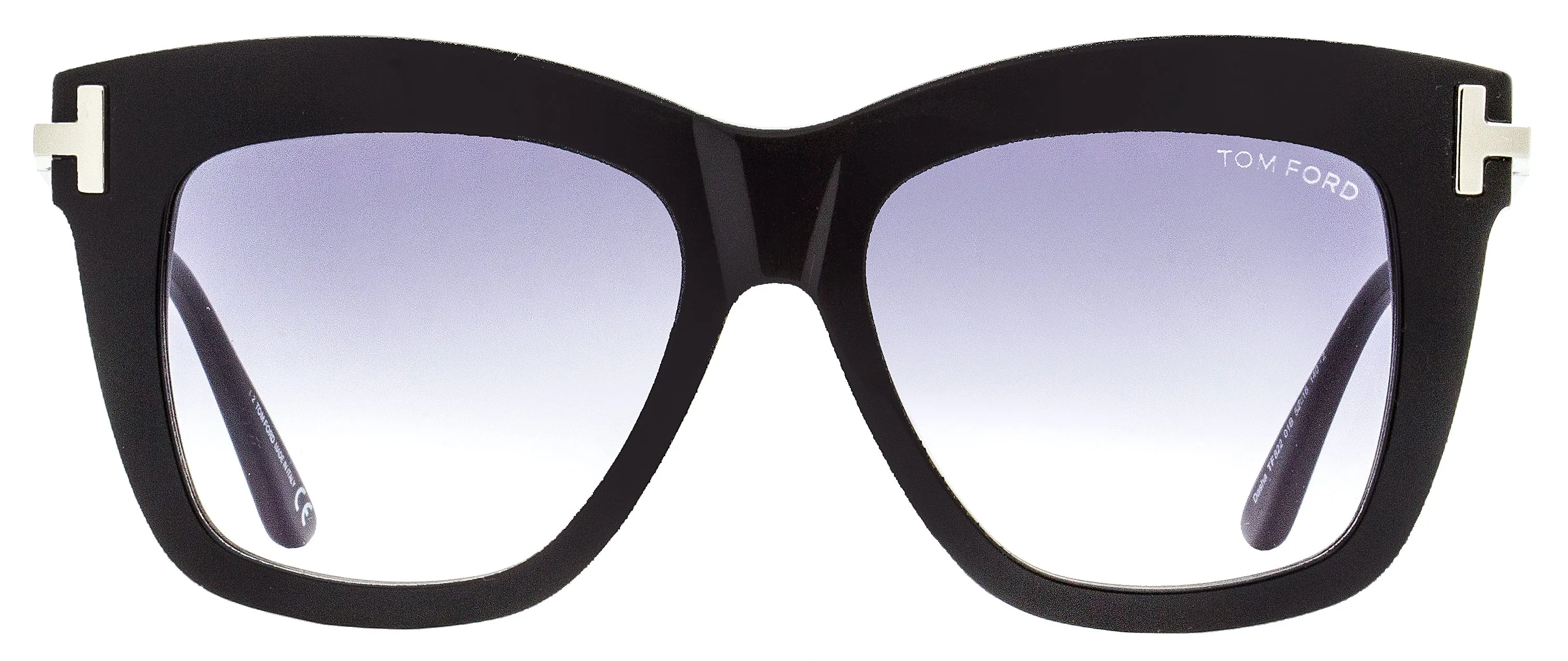 Tom Ford Women's Square Sunglasses TF822 Dasha 01B Black/Palladium 52mm