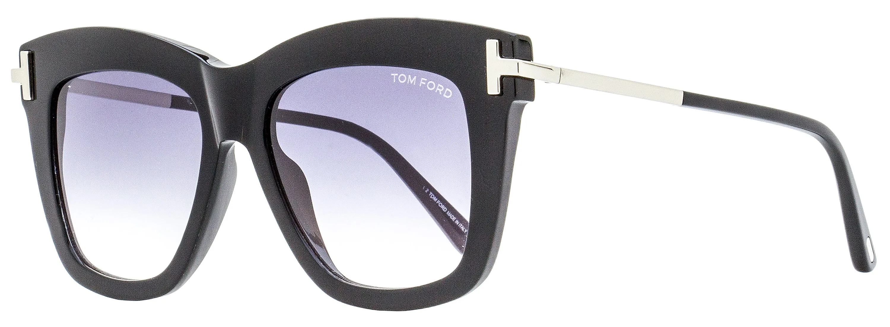 Tom Ford Women's Square Sunglasses TF822 Dasha 01B Black/Palladium 52mm