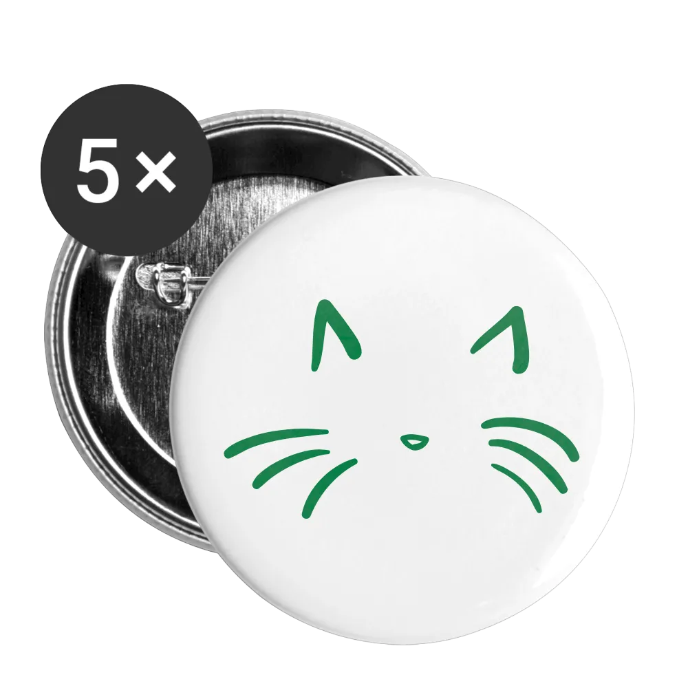 WHISKER Buttons small 1'' (5-pack)