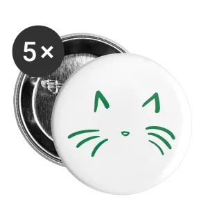 WHISKER Buttons small 1'' (5-pack)