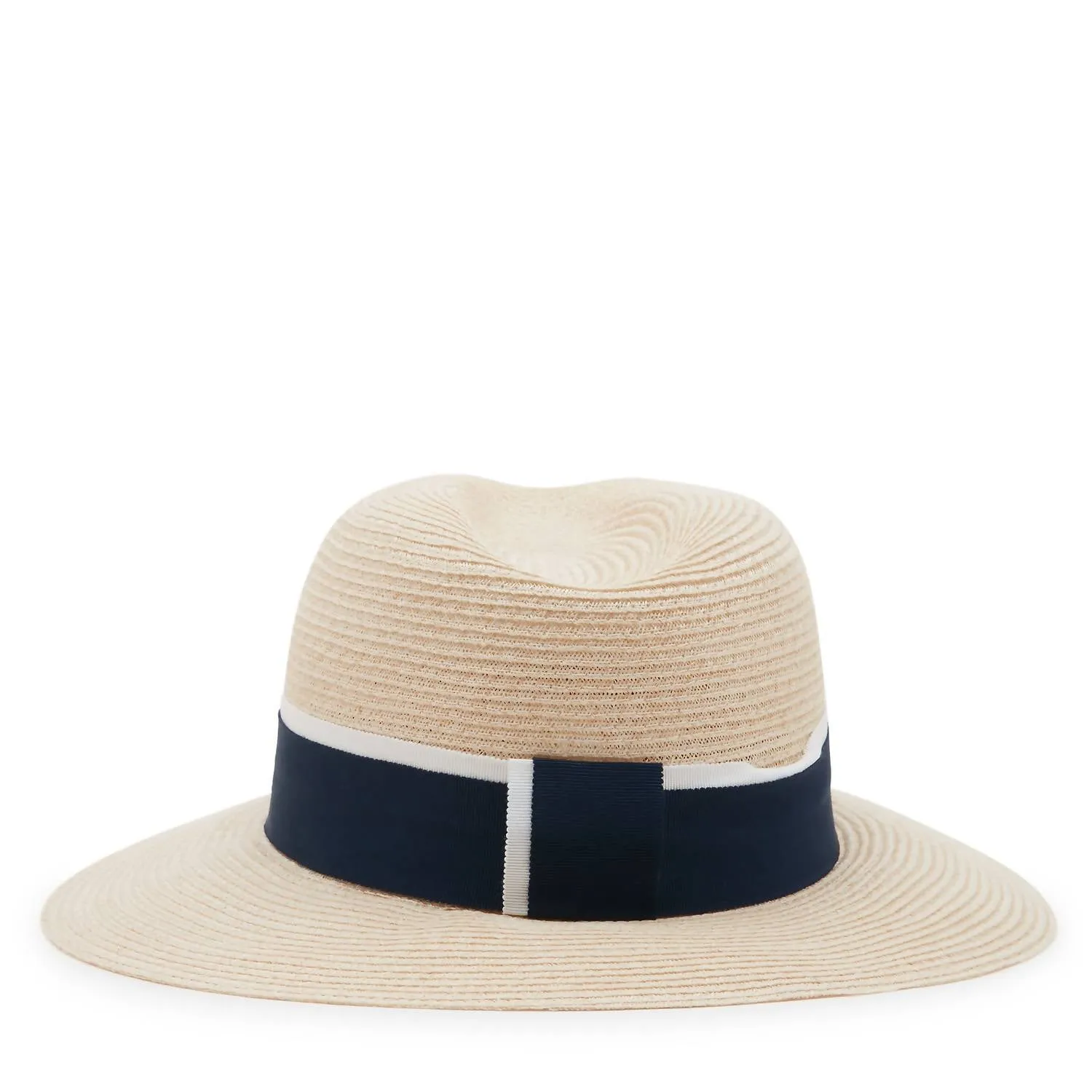 Women's Henrietta Straw Timeless Thin Hat In Natural Navy